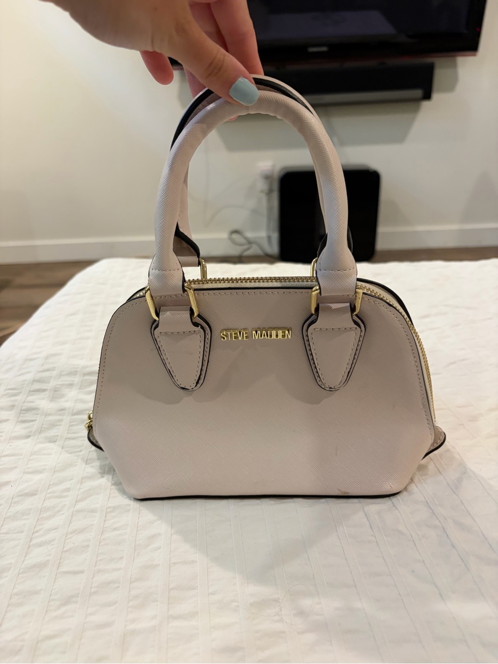 Steve Madden Pale Blush Dome Satchel